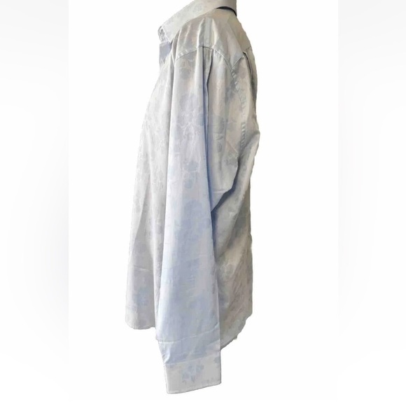 Ted Baker London Archive Men’s Shirt Sz 17 Button Front Blue Floral Long Sleeve - Picture 2 of 12